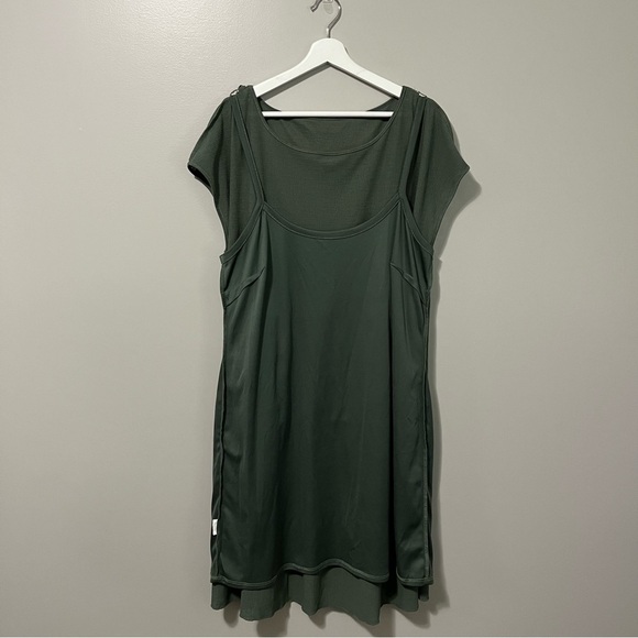 Love & Legend Cap Sleeve Green Tiered Midi Dress - Picture 11 of 12